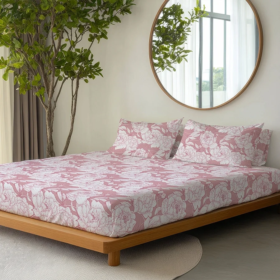 Bedsheet Set - Bloomful Pink - Image 3