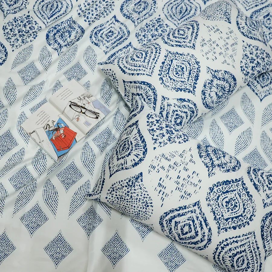 Bedsheet Set - 300TC Fishnet Motif - Image 3