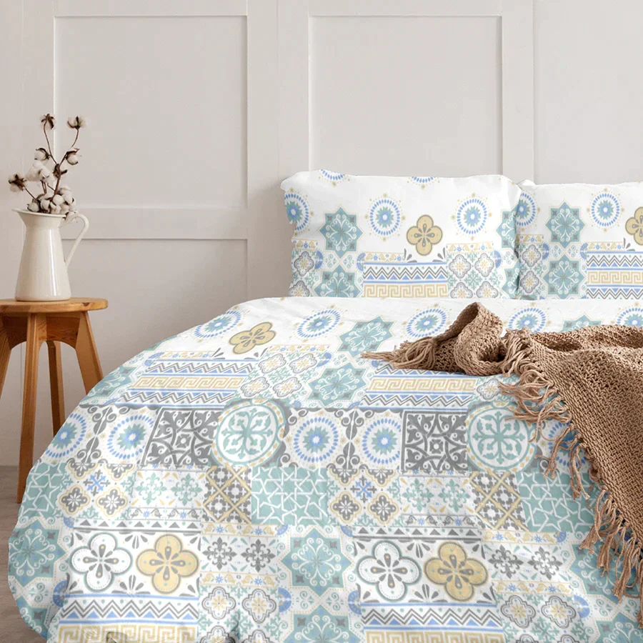 Bedsheet Set - 300TC  Morocco Tiles