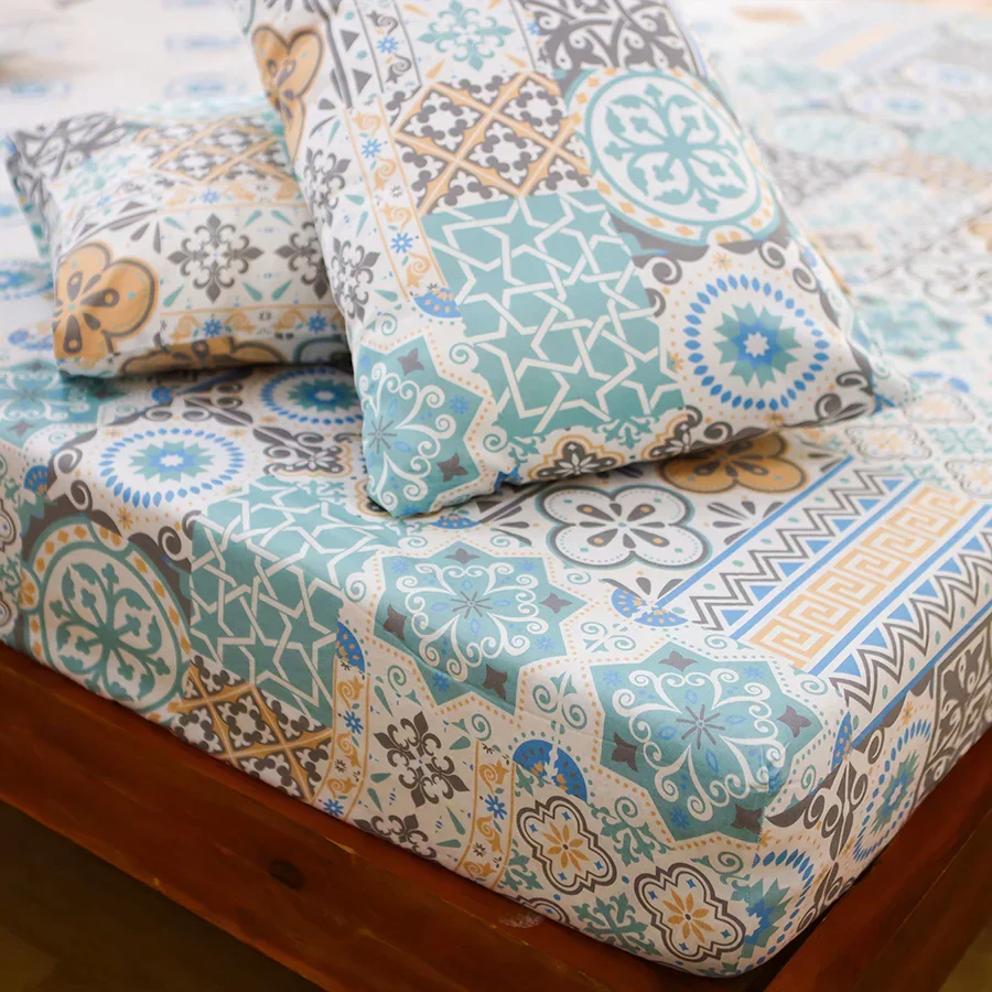Bedsheet Set - 300TC  Morocco Tiles - Image 2