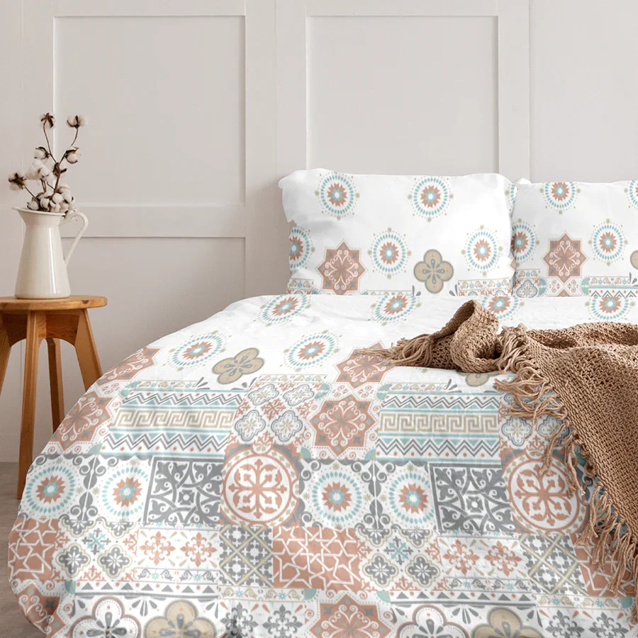 Bedsheet Set - 300TC  Morocco Tiles - Image 6
