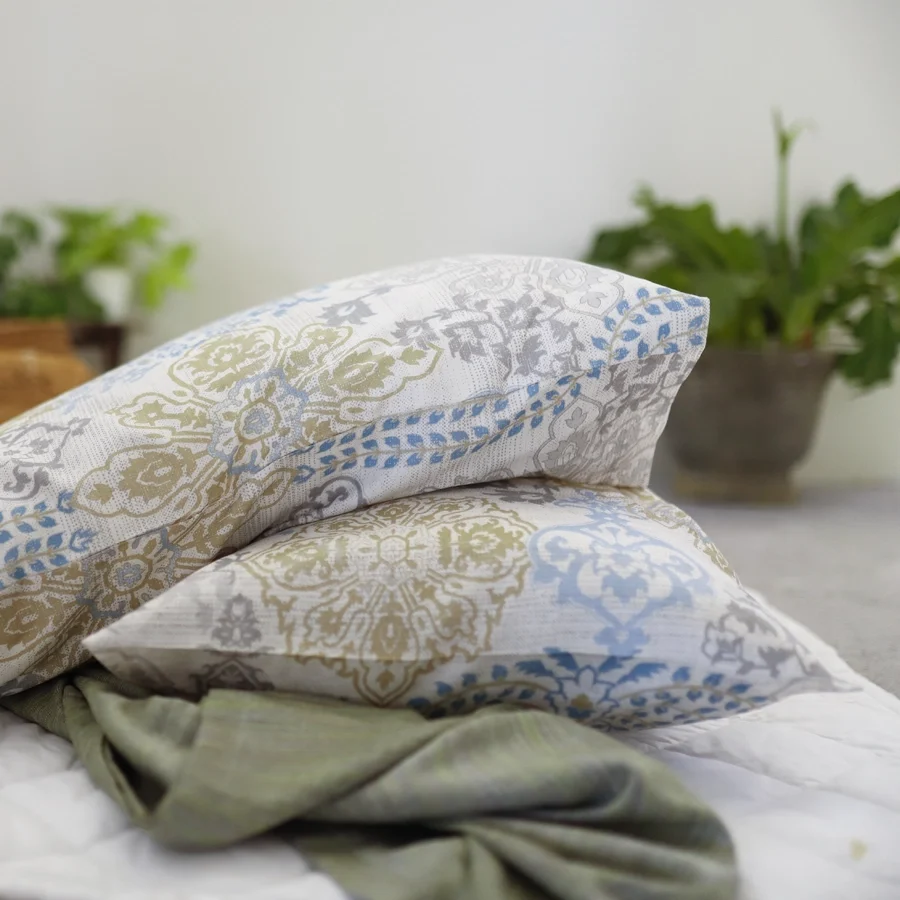 Pillow Cover - 300TC Pastel Brocade - Image 3