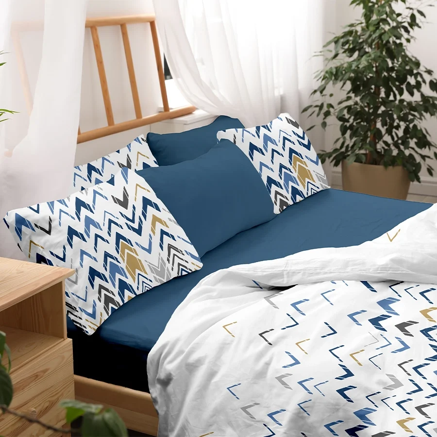 Bedsheet Set - 300TC Pastel Herringbone - Image 4