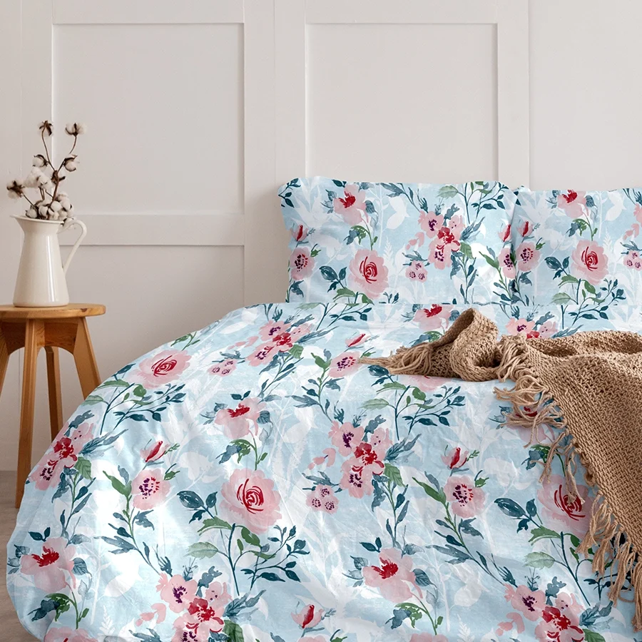 Fitted Set - 300TC Soft Camellias - Image 5