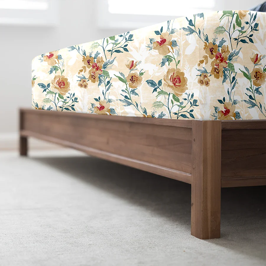 Fitted Set - 300TC Soft Camellias - Image 9