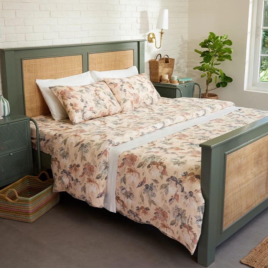 Bedsheet Set - 300TC Vintage Rustic Flowers - Image 4
