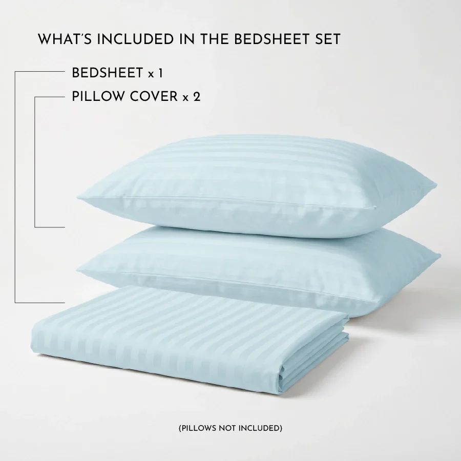 Bed Sheet Set - 300TC Striped Luxe - Image 4