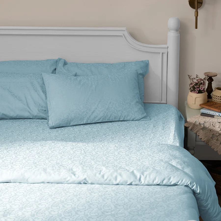 Bedsheet Set - Blooming Coral Jacquard - Image 13