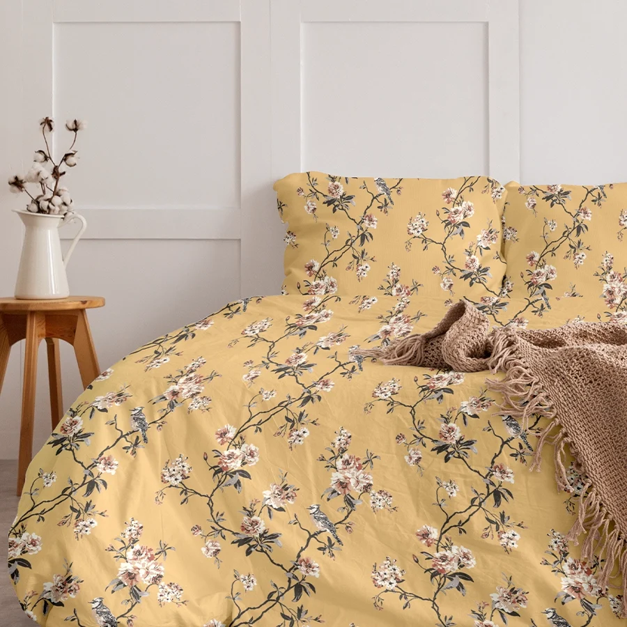 Fitted Bedding Set - 300TC Cherry Blossom Complete Set - Image 12