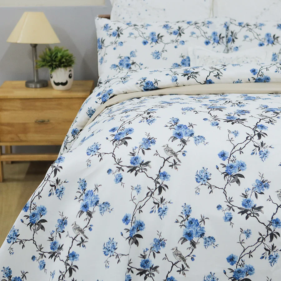 Fitted Bedding Set - 300TC Cherry Blossom Complete Set - Image 8