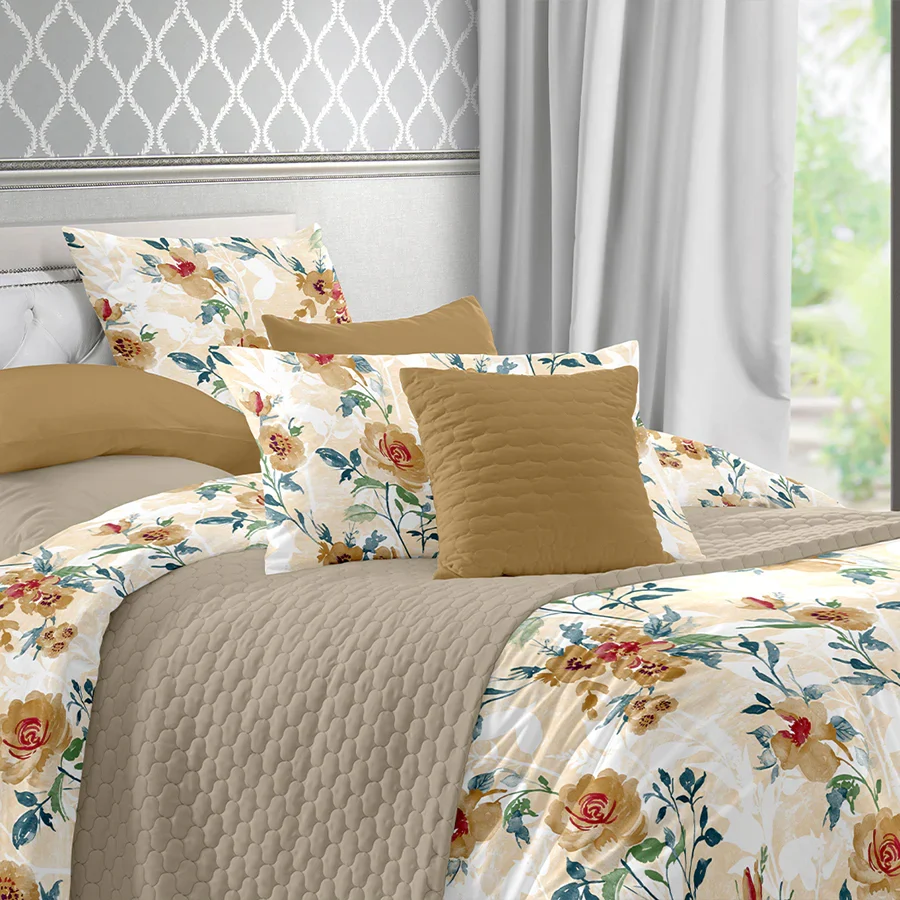 Fitted Bedding Set - 300TC Soft Camellias Complete Set - Image 8