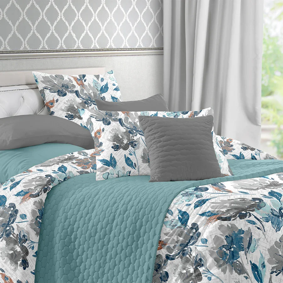 Fitted Bedding Set - 300TC Vintage Rustic Flowers Complete Set - Image 6