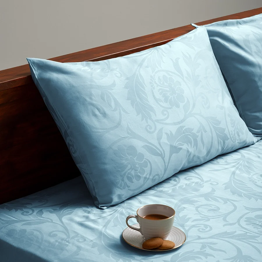 Fitted Bedding Set - Bold Floral Jacquard - Complete Set - Image 8