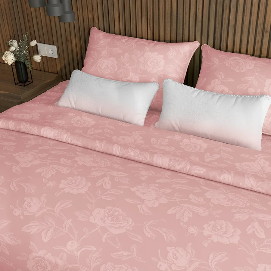 Fitted Bedding Set - Jacquard Rose - Complete Set - Image 11
