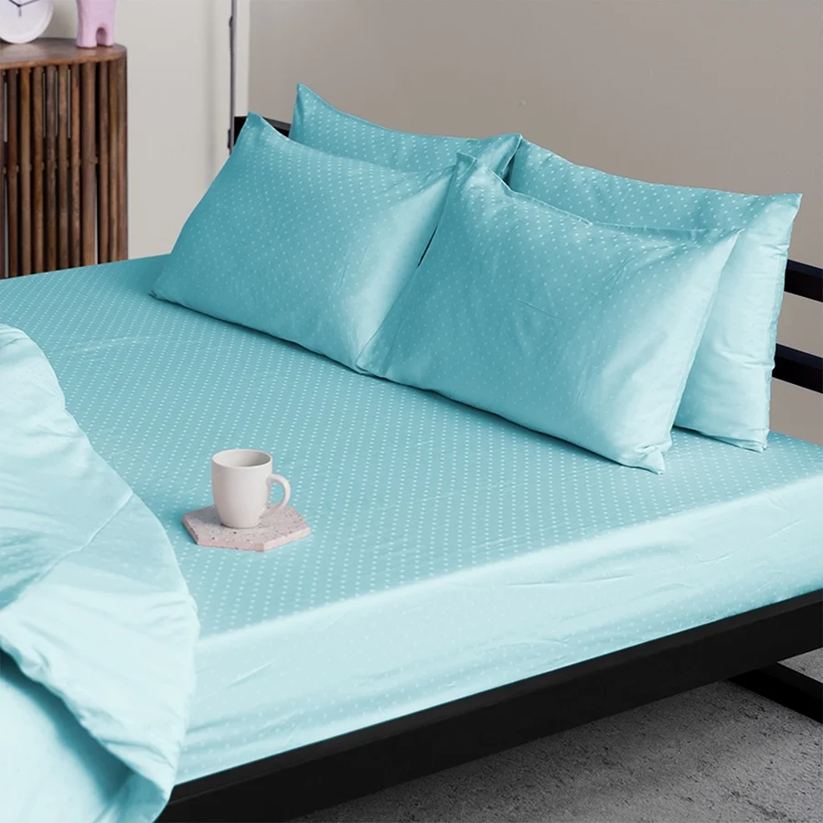 Fitted Bedding Set - Swiss Dot - 300TC Complete Set - Image 46