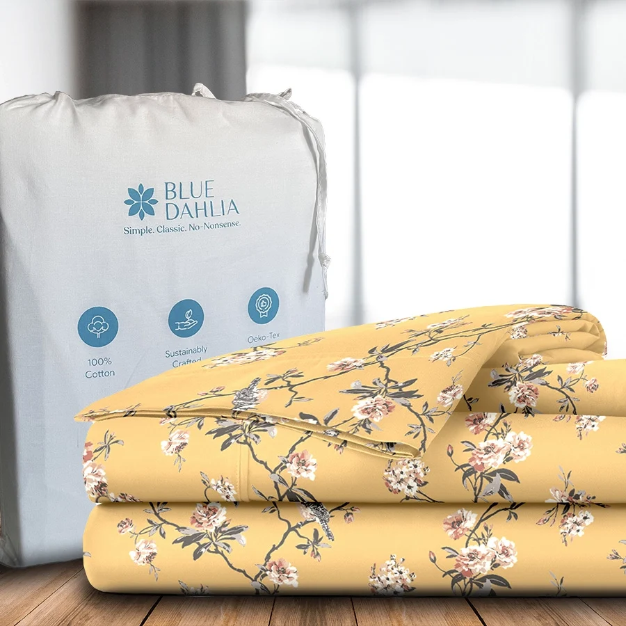 Bedsheet Set - 300TC Cherry Blossom - Image 12