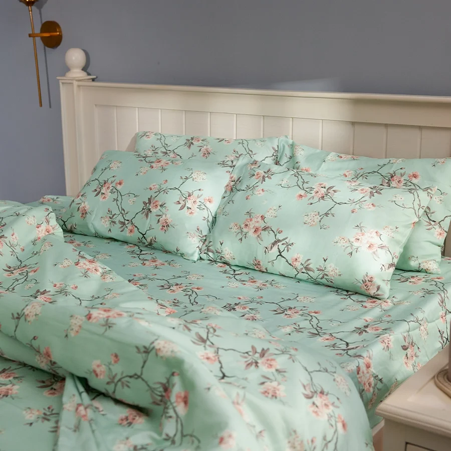 Bedsheet Set - 300TC Cherry Blossom - Image 3