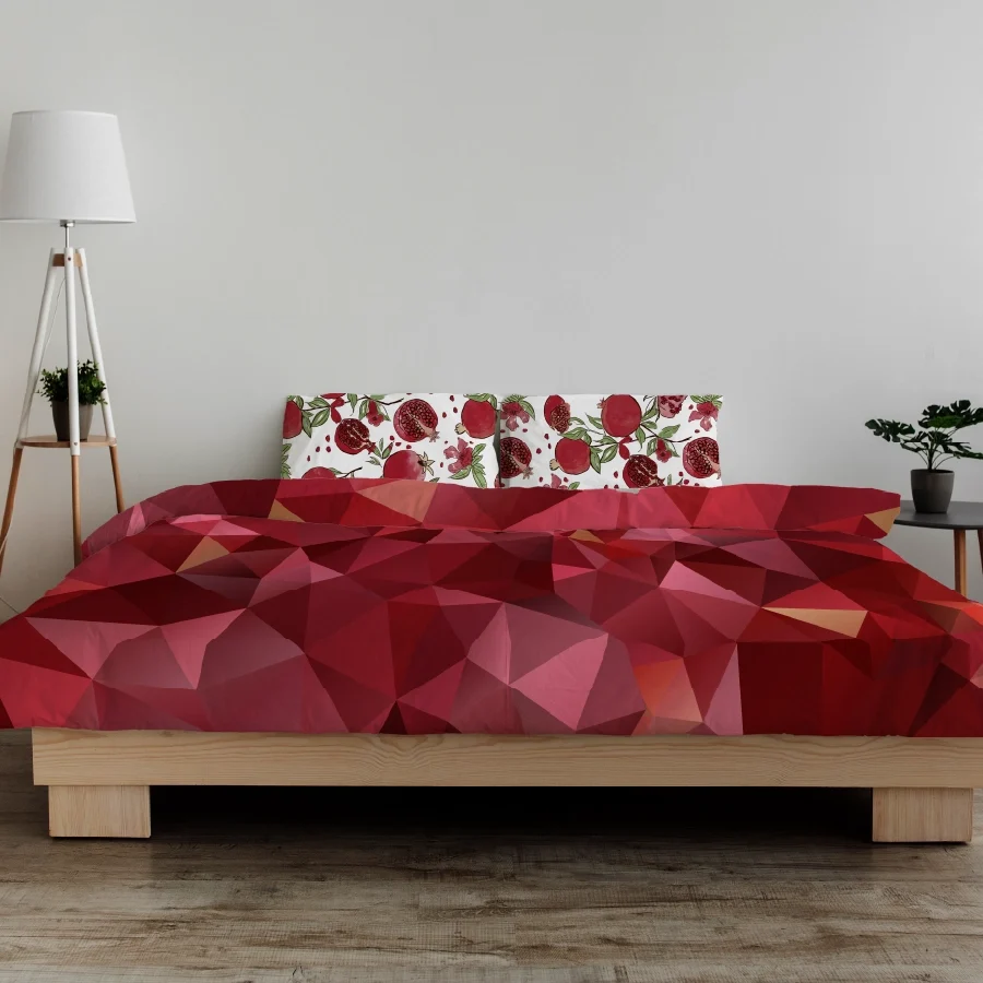 Duvet Cover - Garnet Bloom Red - Image 2