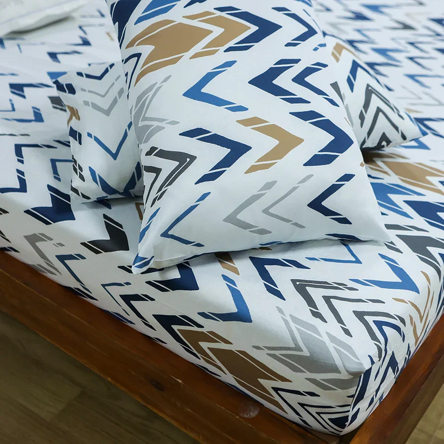 Fitted Set - 300TC Pastel Herringbone - Image 3