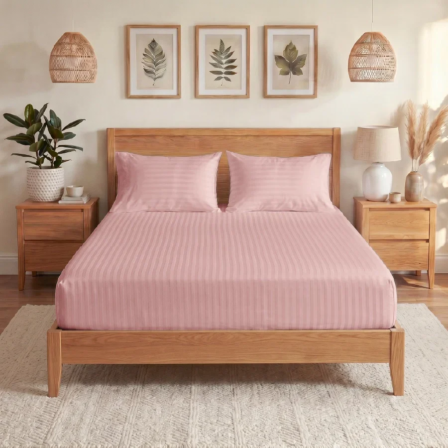 Fitted Sheet Set - 300TC Striped Luxe - Image 15