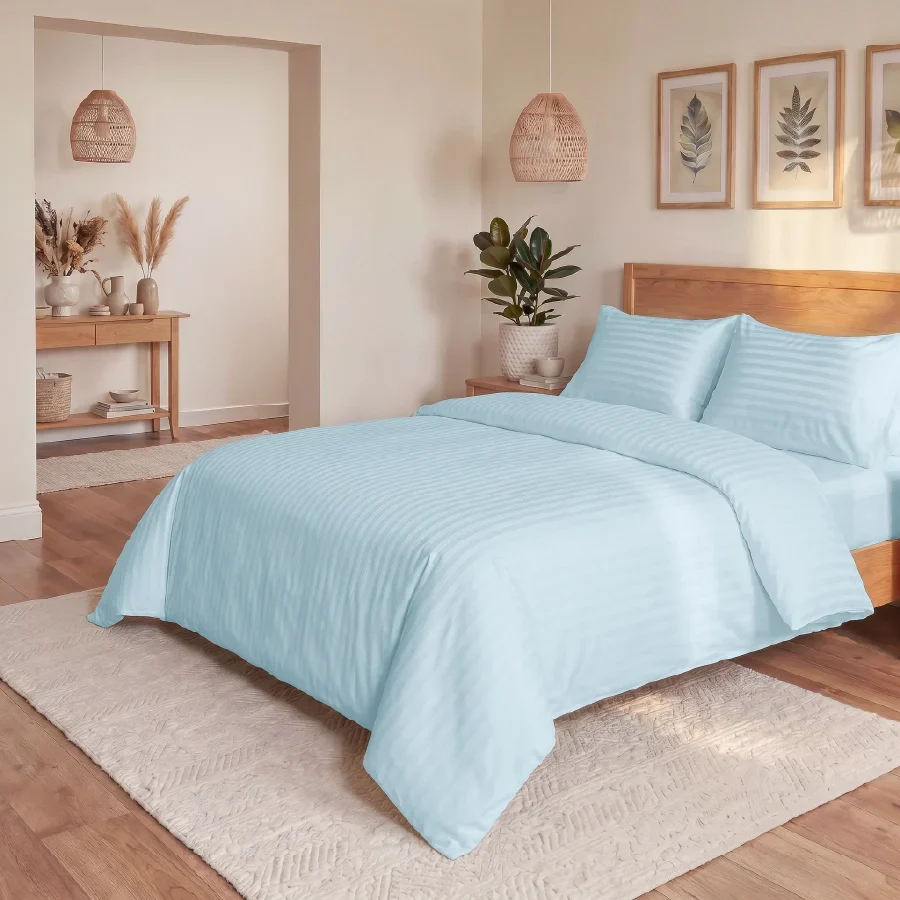 Fitted Sheet Set - 300TC Striped Luxe - Image 5