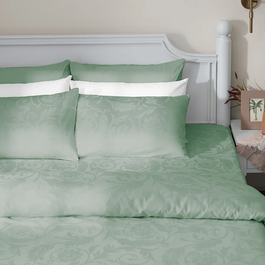 Flat Bedding Set - Bold Floral Jacquard - Complete Set - Image 29