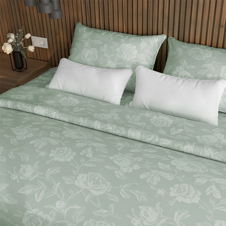Flat Bedding Set - Jacquard Rose - Complete Set - Image 42