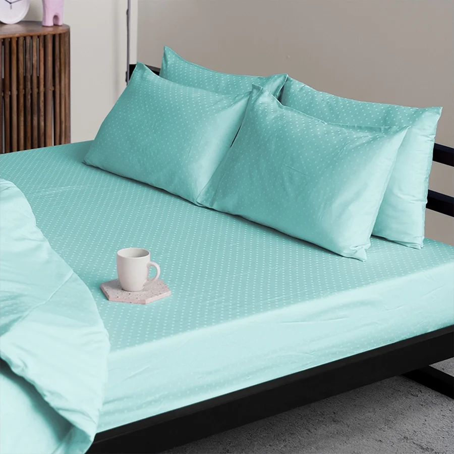 Flat Bedding Set - Swiss Dot - 300TC Complete Set - Image 32