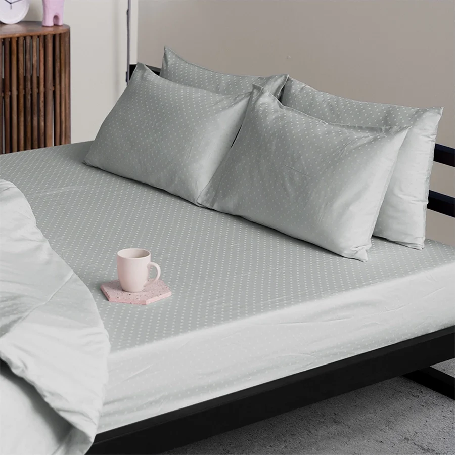 Flat Bedding Set - Swiss Dot - 300TC Complete Set - Image 39