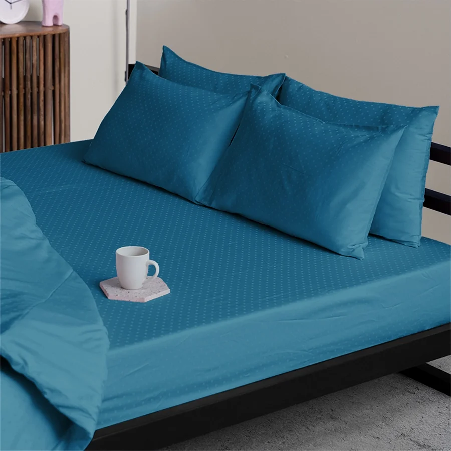 Flat Bedding Set - Swiss Dot - 300TC Complete Set - Image 4