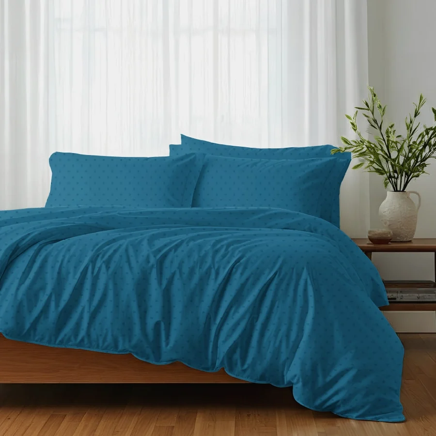 Flat Bedding Set - Swiss Dot - 500TC Complete Set - Image 14