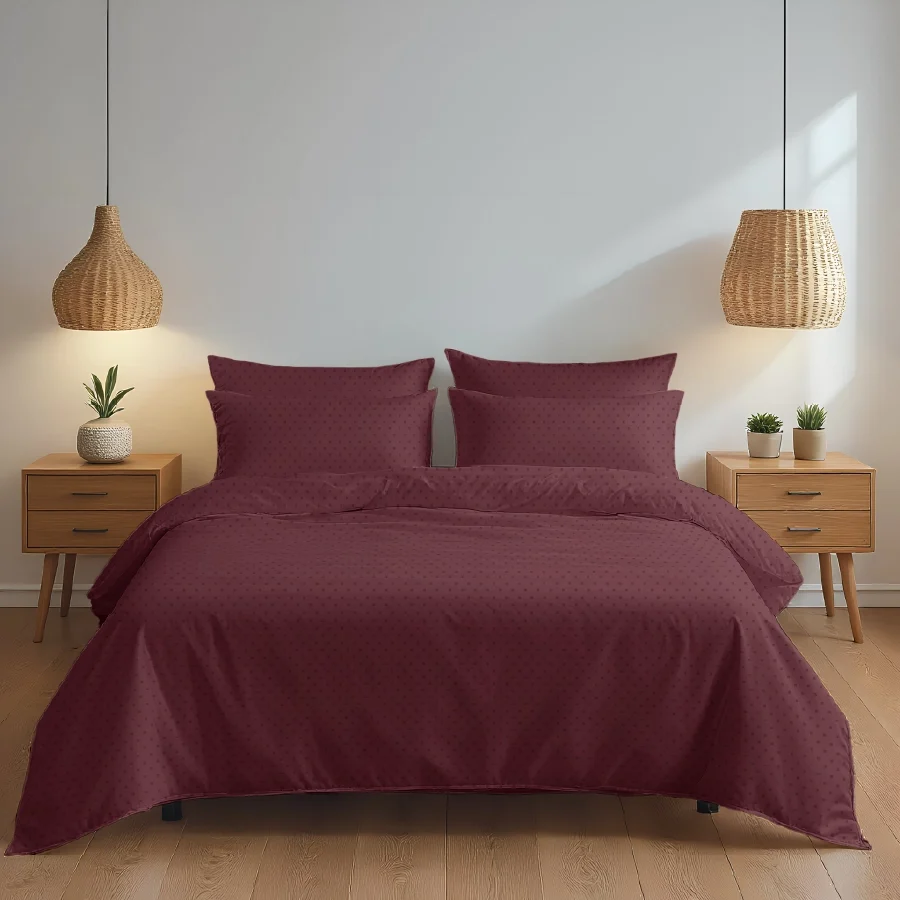 Flat Bedding Set - Swiss Dot - 500TC Complete Set - Image 16