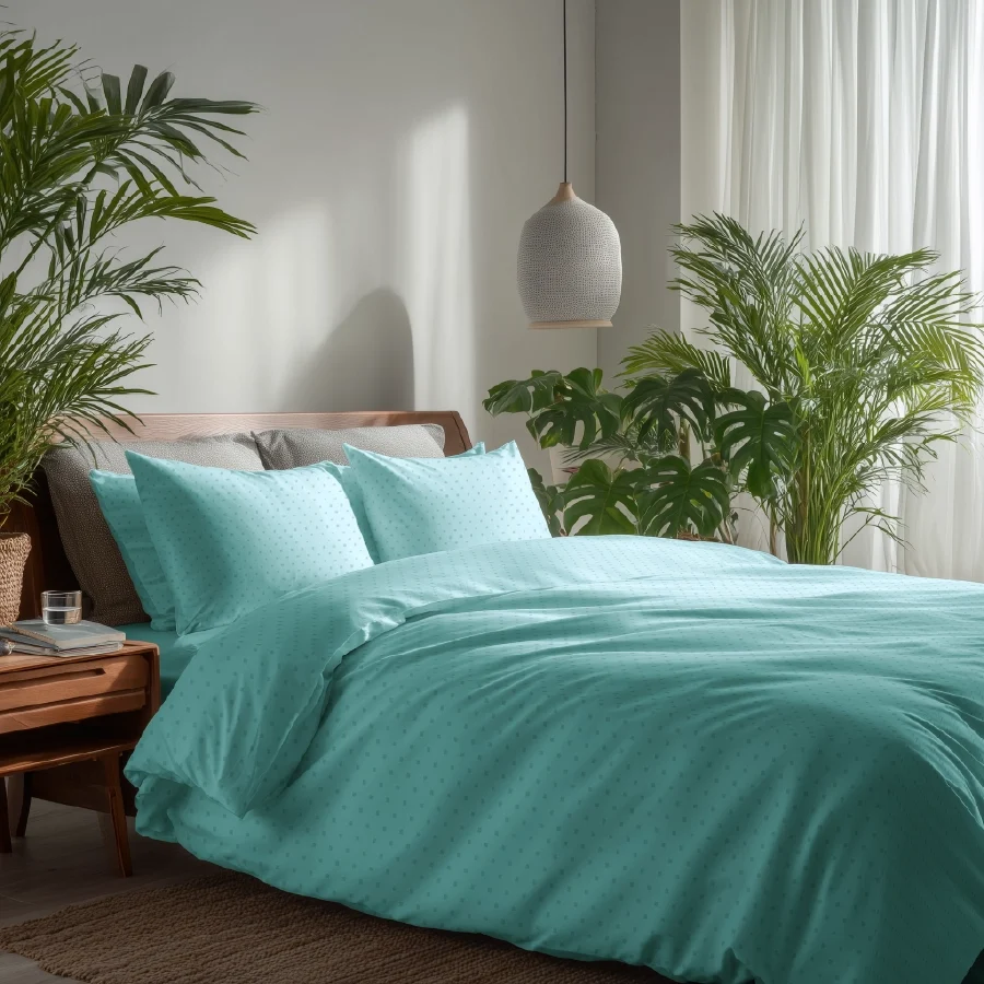Flat Bedding Set - Swiss Dot - 500TC Complete Set - Image 25