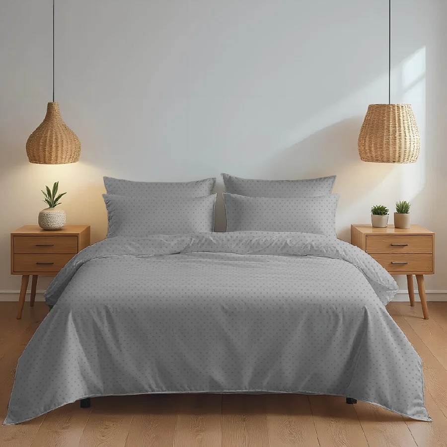 Flat Bedding Set - Swiss Dot - 500TC Complete Set - Image 26