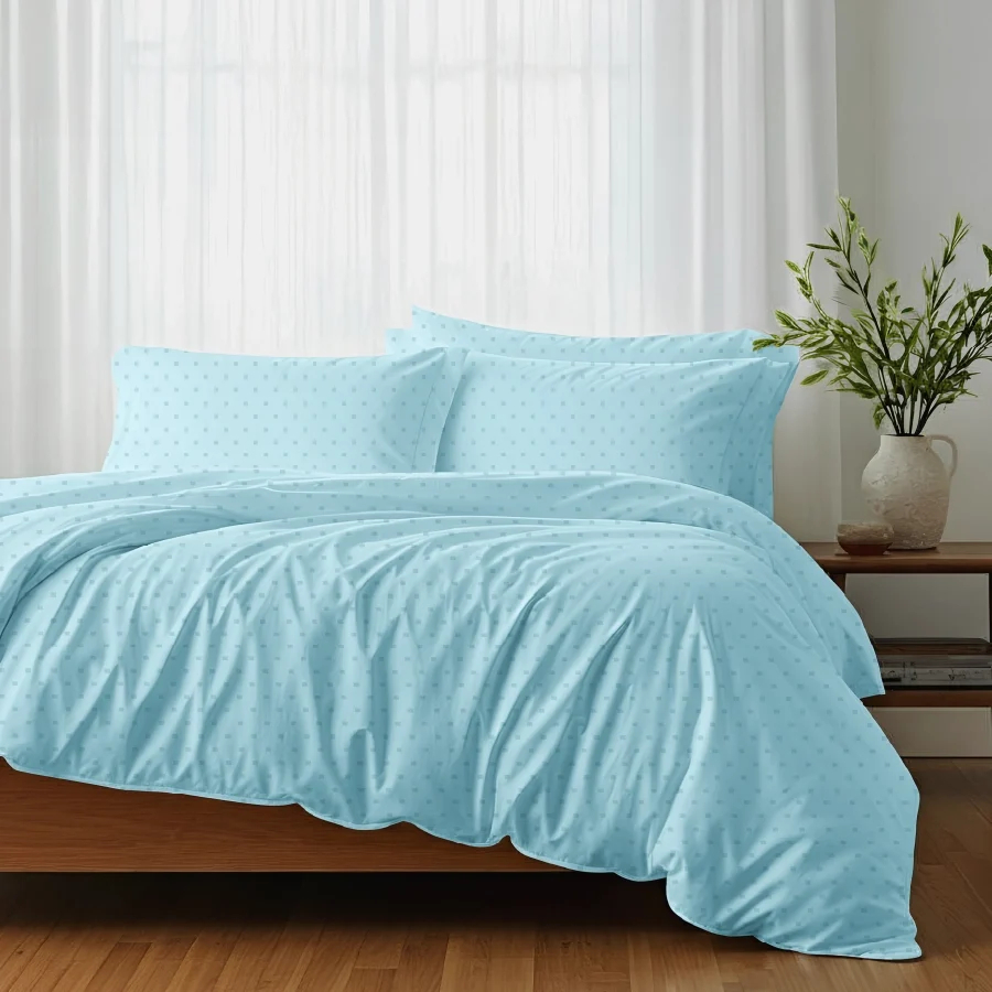 Flat Bedding Set - Swiss Dot - 500TC Complete Set - Image 34