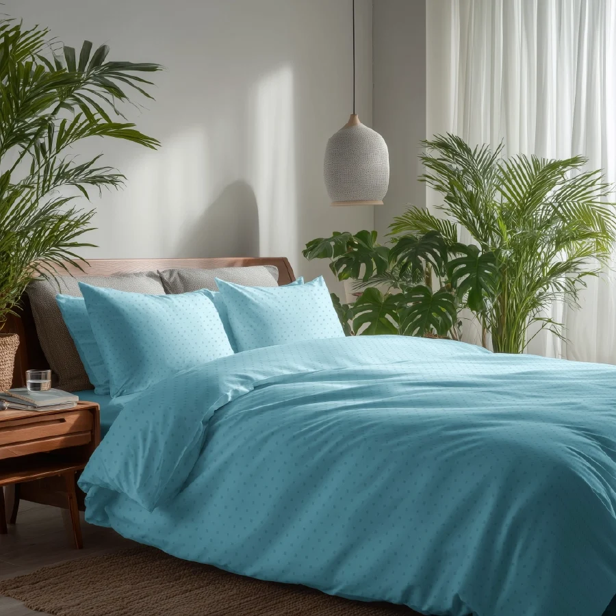 Flat Bedding Set - Swiss Dot - 500TC Complete Set - Image 35