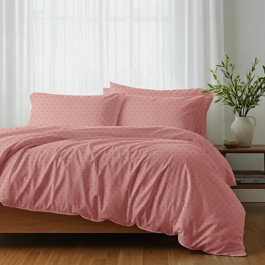 Flat Bedding Set - Swiss Dot - 500TC Complete Set - Image 4