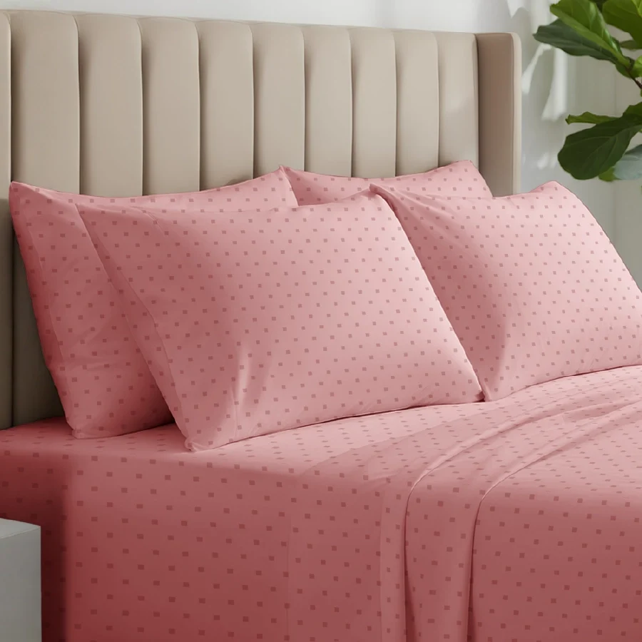 Flat Bedding Set - Swiss Dot - 500TC Complete Set - Image 42