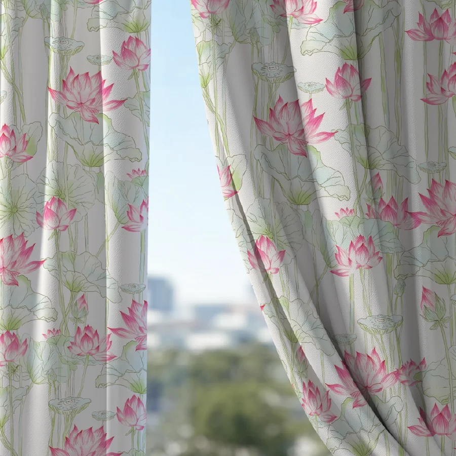 Lotus Elegance Curtain (Pack of 2) - Image 4