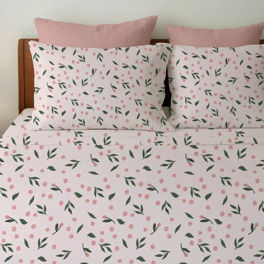 Bedsheet Set - Olive Grove Soft Pink - Image 3