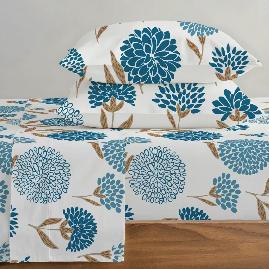 AC Comforter - Dahlia Range Light Blue - Image 3