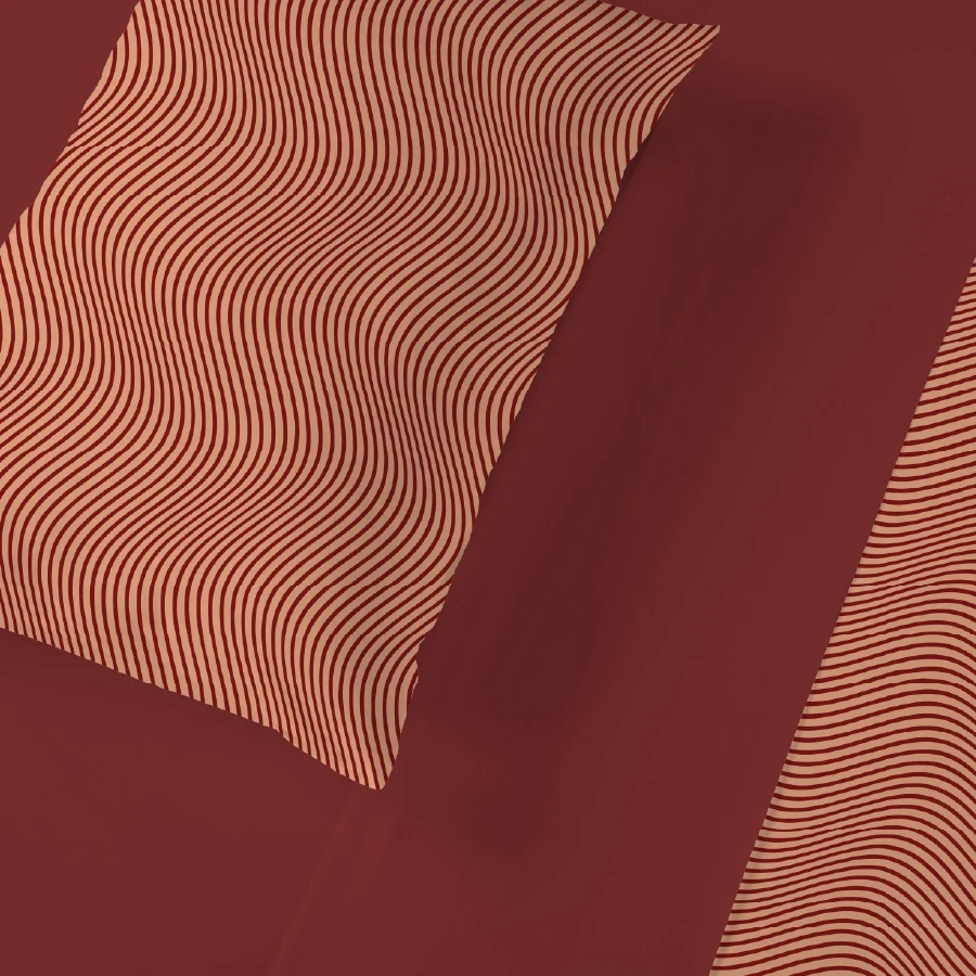 Bedsheet Set - Wavy Art Stripes - Image 4